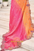 Sunset Royale Designer Crepe Jacquard Saree