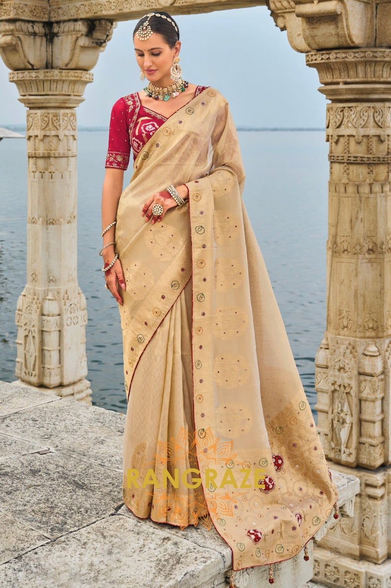 Chiku Radiance: Designer Kanjivaram Saree