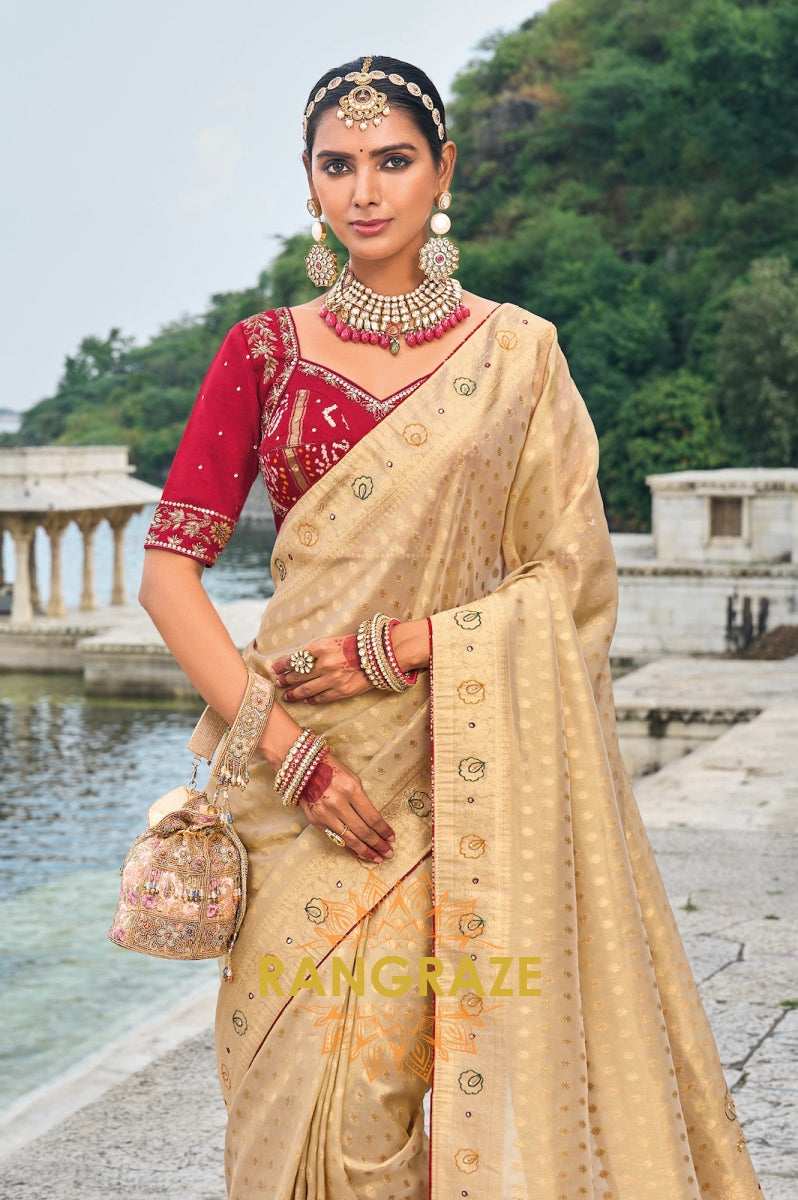 Golden Heritage Pure Kanjivaram Silk Saree