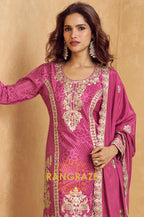 Rani Pink Regal Embroidered Suit Set