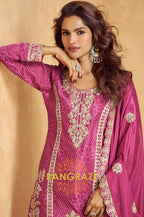 Rani Pink Regal Embroidered Suit Set
