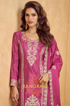 Rani Pink Regal Embroidered Suit Set