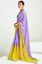 Amethyst Sunshine Organza Tissue Silk Saree