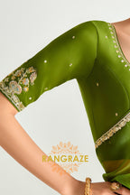 Meadow Glow Organza Tissue Silk Saree