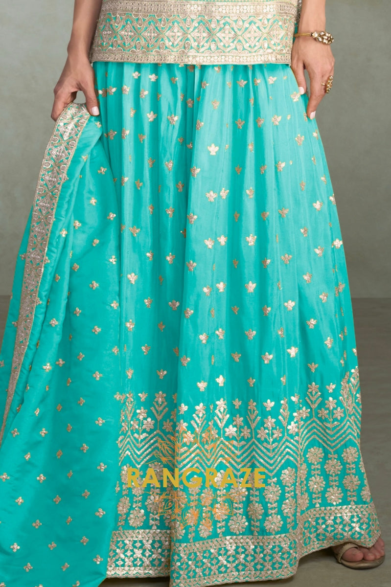 Aqua Opulence Suit Set – Graceful Glistening and Timeless