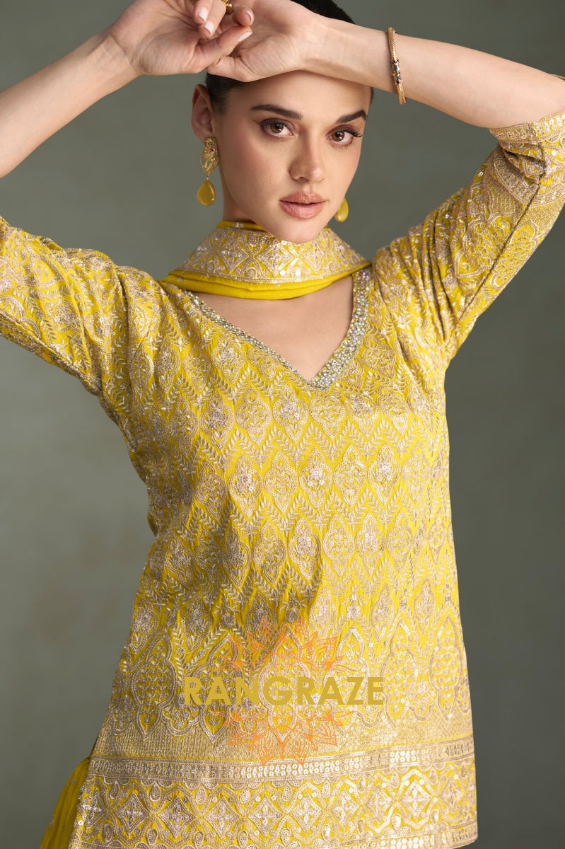 Sunbeam Yellow Suit Set – Radiant Refined and Festive