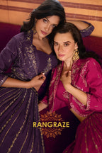 Deep Plum Embroidered Lehenga Set