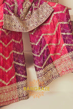 Stunning Pink and Purple Sarara Style Suit Set