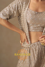 RangRaze Ziya-E-Zar Premium Georgette Embroidered Palazzo Suit Set