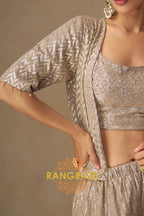 RangRaze Ziya-E-Zar Premium Georgette Embroidered Palazzo Suit Set