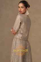 RangRaze Ziya-E-Zar Premium Georgette Embroidered Palazzo Suit Set