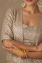 RangRaze Ziya-E-Zar Premium Georgette Embroidered Palazzo Suit Set