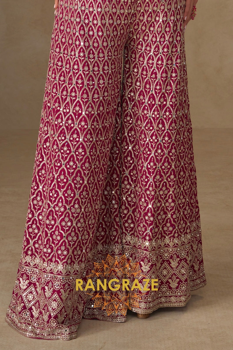 RangRaze Ruby Rose Luxe Embroidered Palazzo Set