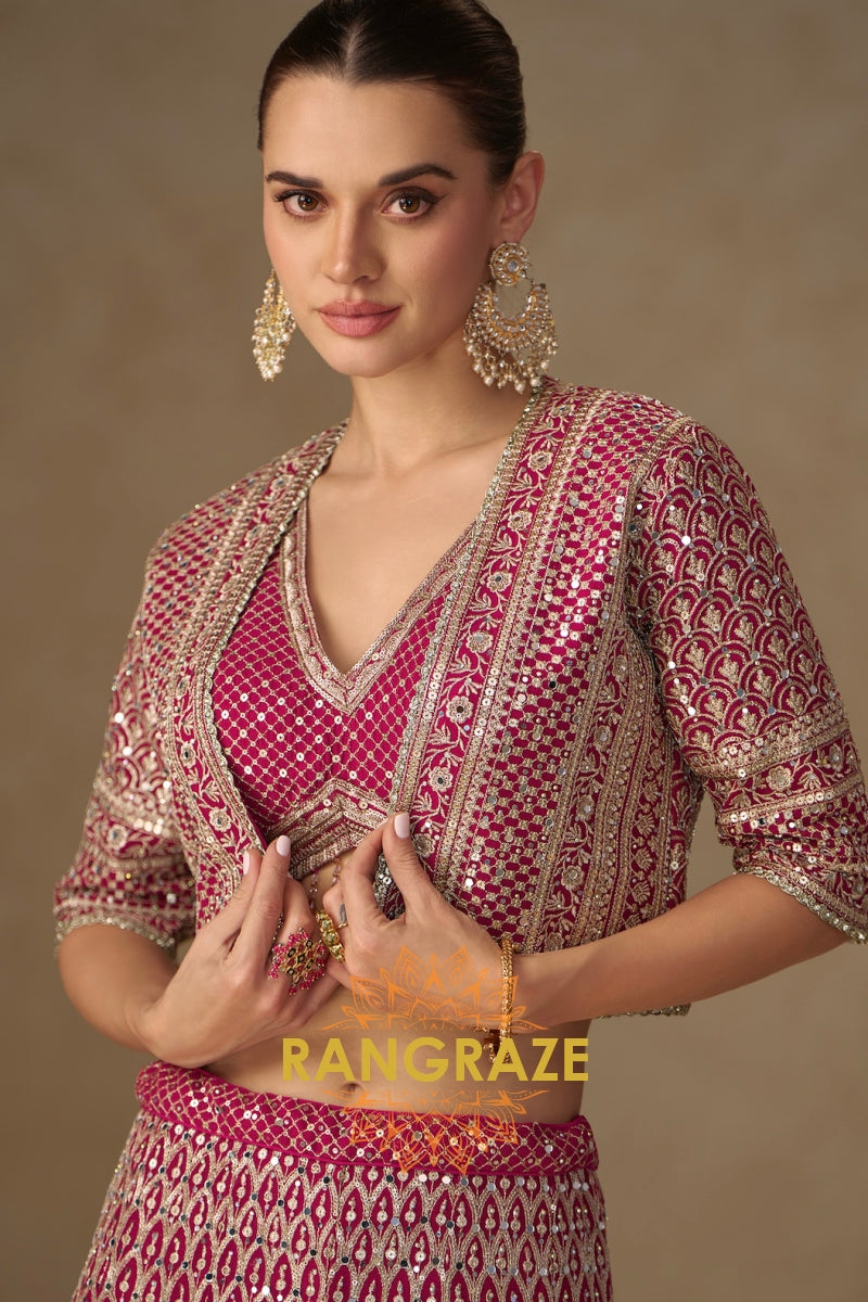 RangRaze Ruby Rose Luxe Embroidered Palazzo Set