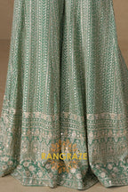 RangRaze Noor-E-Sahil Premium Georgette Embroidered Palazzo Suit Set