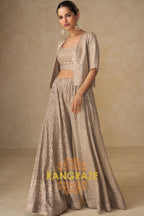RangRaze Ziya-E-Zar Premium Georgette Embroidered Palazzo Suit Set