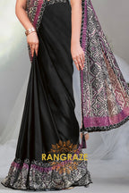 Midnight Weave: Ready-to-Wear Designer Embellished Saree