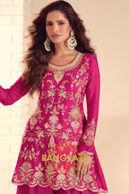 RangRaze Gul-E-Rang Premium Chinon Embroidered Sharara Suit Set
