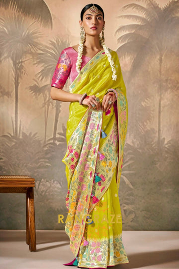 Sunrise Radiance: Designer Silk Saree