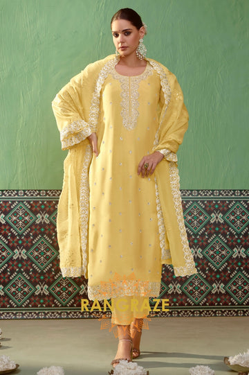 Golden Radiance Bamber Silk Suit Set