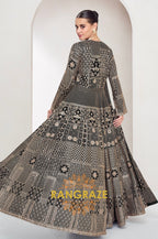 Noir Mosaic Indo-Western Shrug Palazzo Suit Set