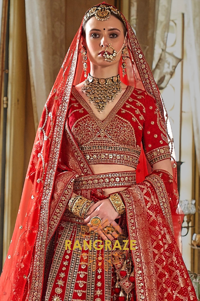 Ruhani Inara Double-Dupatta Bridal Silk Lehenga – The Light of Heritage