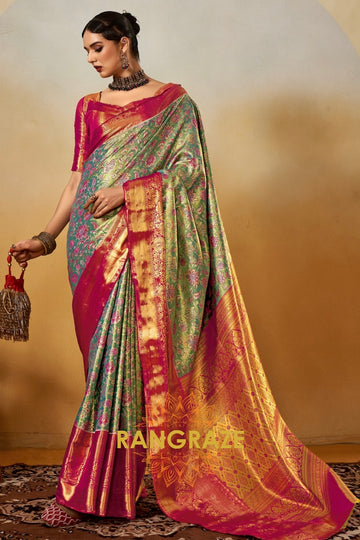 Verdant Elegance Dharmavaram Silk Sare