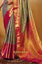 Verdant Elegance Dharmavaram Silk Sare