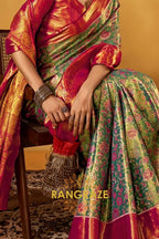 Verdant Elegance Dharmavaram Silk Sare