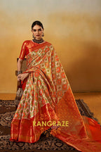Radiant Sunrise Dharmavaram Silk Saree