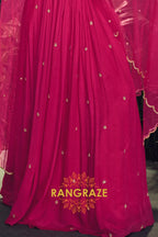 Enchanting Fuchsia Embroidered Lehenga Set