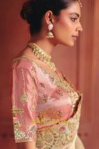Pure Smooth Zari Silk Saree with Heavy Embroidery & Designer Blouse