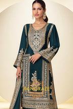 Emerald Premium Chinon Designer Suit Set