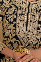 Black Premium Georgette Designer Suit Set