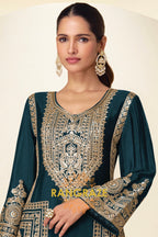 Emerald Premium Chinon Designer Suit Set