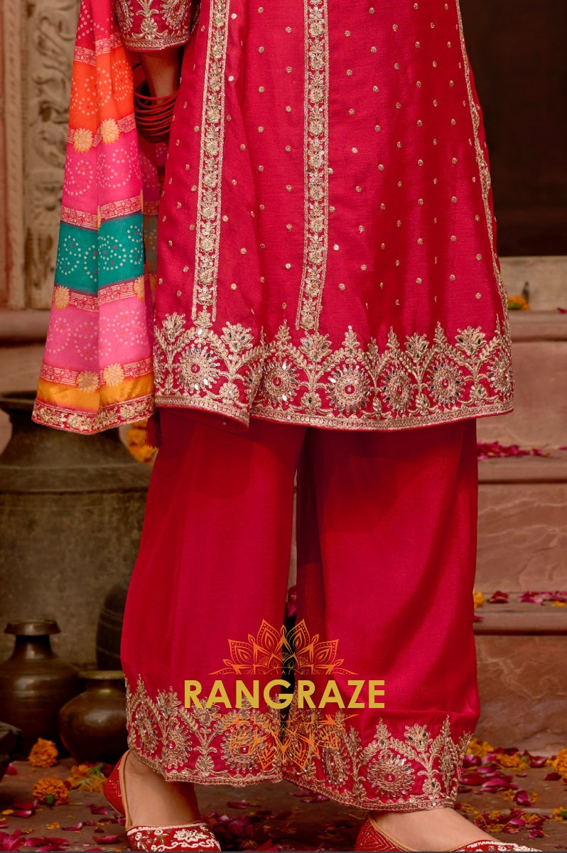 Gulabi Gota Grace Embroidered Suit Set