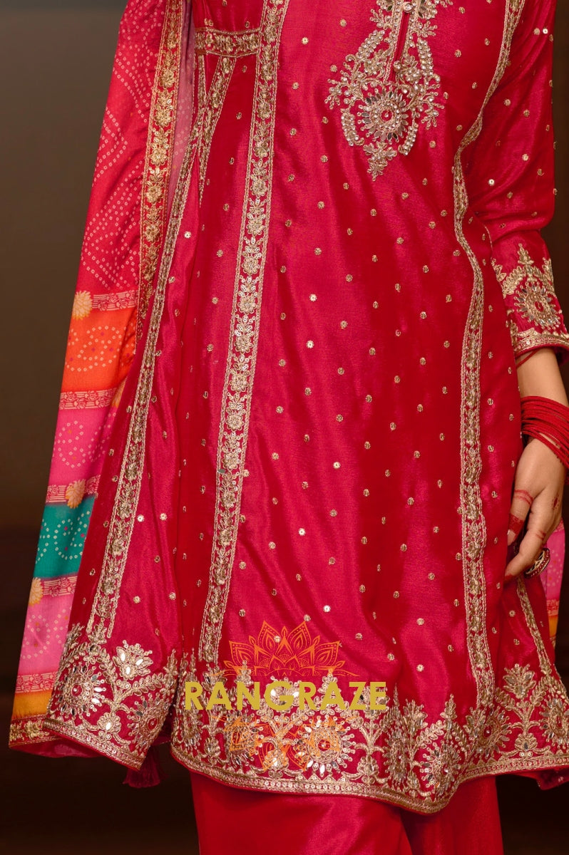 Gulabi Gota Grace Embroidered Suit Set