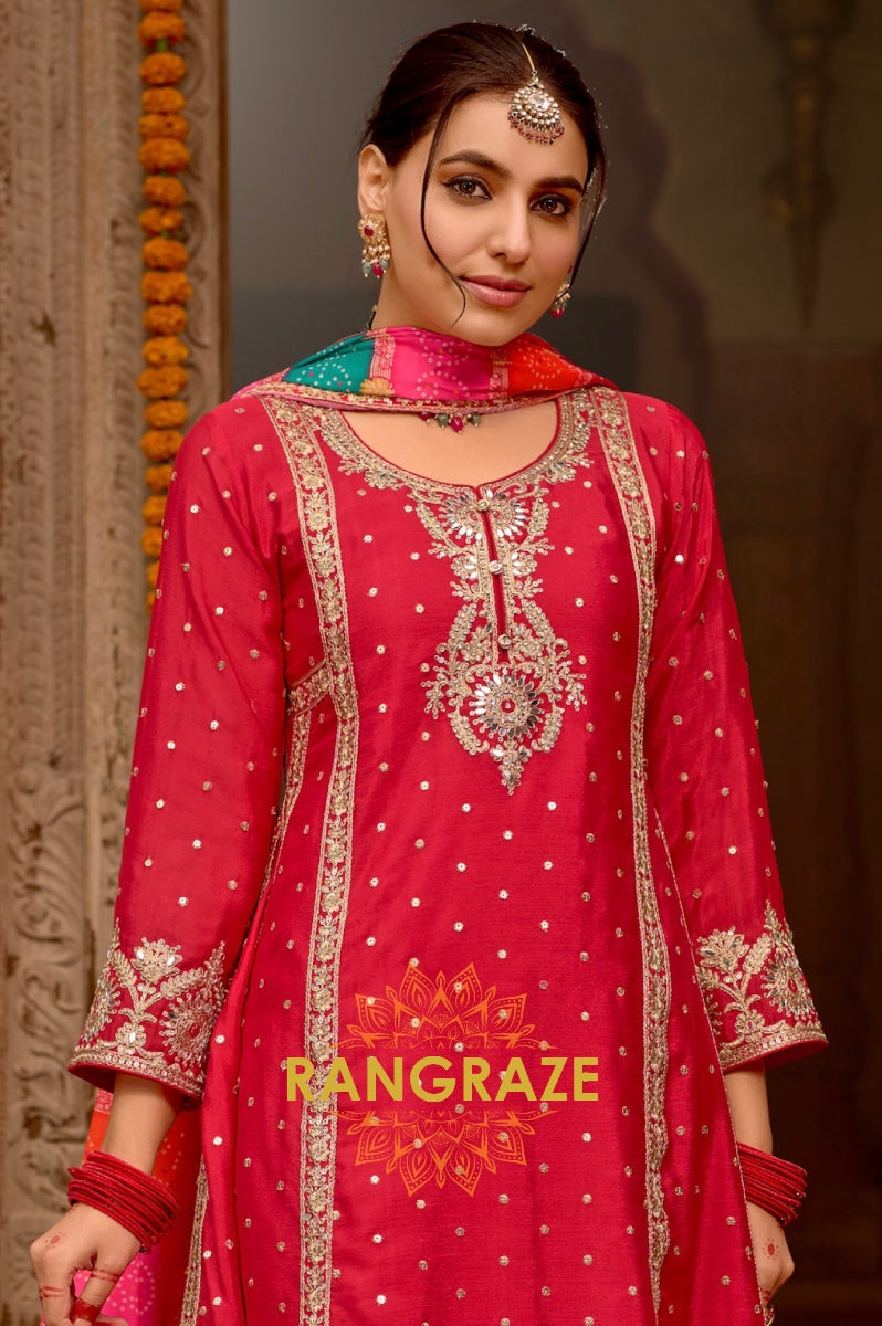Gulabi Gota Grace Embroidered Suit Set