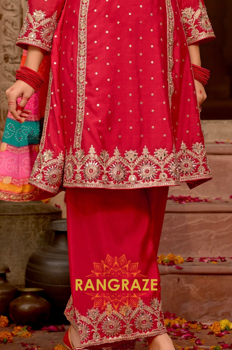 Gulabi Gota Grace Embroidered Suit Set