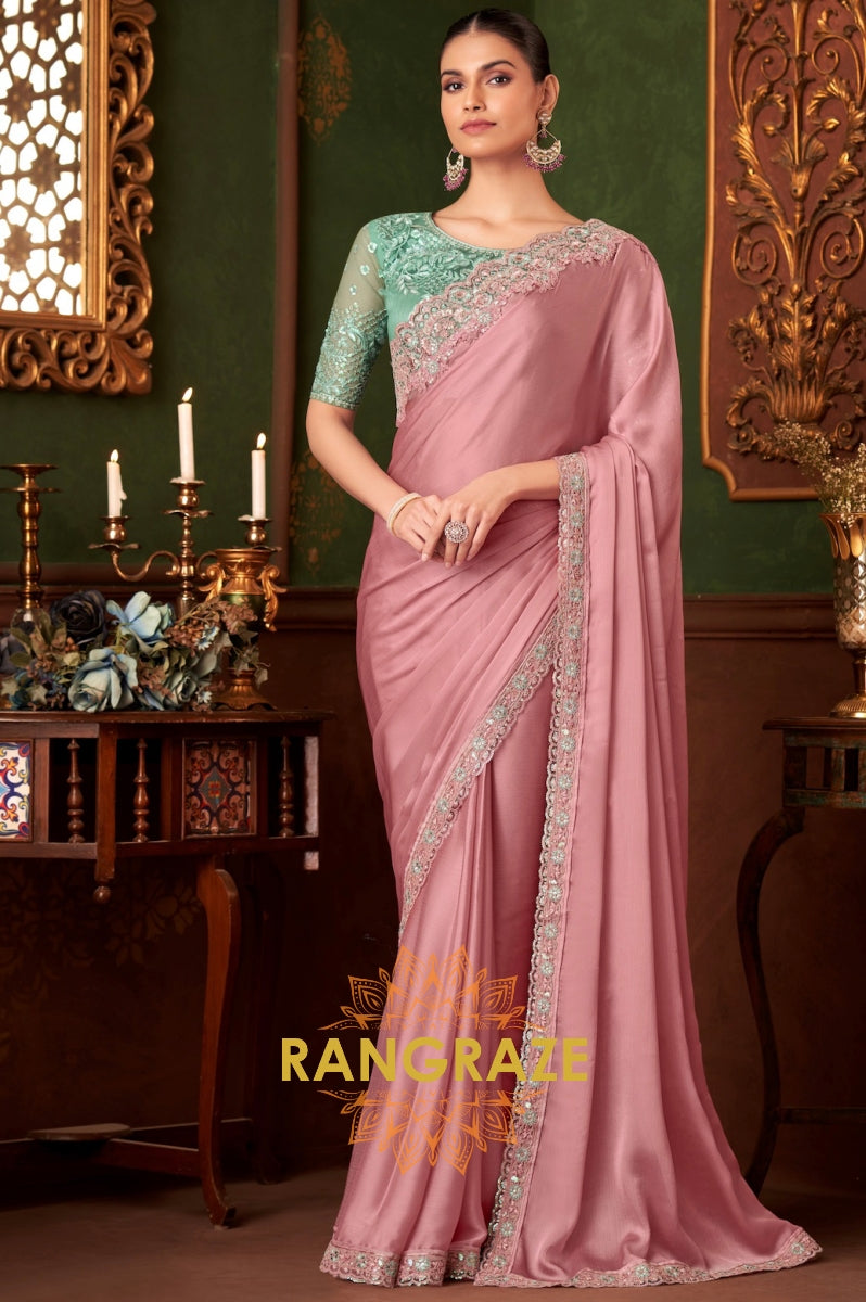 Blush Pink Elegance Designer Saree