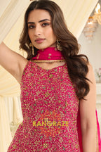 Rani Pink Premium Georgette Suit Set