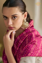 Off-White Premium Georgette Anarkali Suit Set