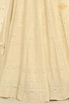 Ivory Maharani Premium Georgette Anarkali Gown Set