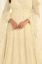 Ivory Maharani Premium Georgette Anarkali Gown Set