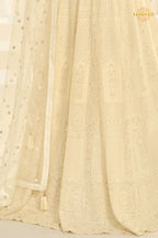 Ivory Maharani Premium Georgette Anarkali Gown Set