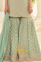 Mint Luxe Premium Georgette Sharara Set