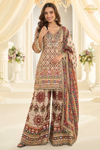 Gulnaar Heritage Crepe Silk Suit Set