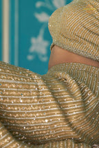 Antique Gold Readymade Georgette Palazzo Suit Set with Dupatta