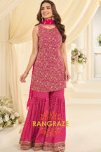 Rani Pink Premium Georgette Suit Set
