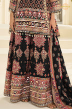 Noir Mirror Crepe Silk Suit Set